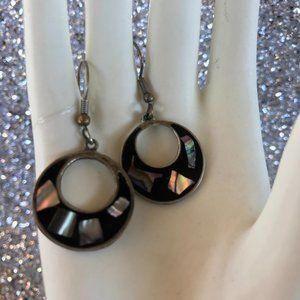 ALPACA  MEXICO BLACK ONYX SILVER EARRINGS